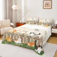 thumbnail image 1 of Homewish Cartoon Kitten Cat Bed Sheets for Kids, Spring Flower Floral King Sheets, Japanese Anime Animal Sheet Set, Super Cozy Room Decor, 4-Piece, 1 of 7