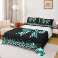 thumbnail image 1 of Homewish Cartoon Leopard Print Bowknot 4 Pieces Queen Sheet Sets for Female Men Adults,Animal Cheetah Print Ultra Soft Flat Sheet,Dreamy Princess Queen Fitted Sheet,Breathable Home Decor, 1 of 7