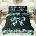 thumbnail image 1 of Homewish Cartoon Leopard Print Bowknot Bedding Comforter Set 7pcs for Female Men Adults,Animal Cheetah Print Queen Bedding Sets Super Cozy,Dreamy Princess Queen Sheet Sets,Breathable Home Decor, 1 of 8