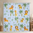 thumbnail image 1 of Homewish Cartoon Lion Giraffe Black Out Curtains,Zoo Animal Curtains Pack of 2 (42x63 Each),Blue Orange Green Bedroom Curtains For Boys Girls,Luxury Bedroom Decor, 1 of 6
