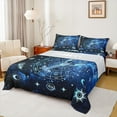 thumbnail image 1 of Homewish Cartoon Lobster Twin Sheet Sets,Fantasy Constellation Theme Twin Fitted Sheet,Boho Boemain Pattern Flat Sheet For Men Women,Ultra Soft Home Decor,3 Pieces, 1 of 7