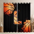 thumbnail image 1 of Homewish Cartoon Monogrammed L Blackout Curtains Set of 2 (52x84 Each), Cartoon Basketball Lover Window Curtains, Teens Kids Boys Girls Curtains and Drapes, Window Curtains Bedroom Decor, 1 of 6
