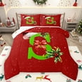 thumbnail image 1 of Homewish Cartoon Monogrammed S Full Size Comforter Sets, Christmas Bowknot Flower Bedding Comforter Set, Glitter Dreamy Stars Print Reversible Bedding Sets, Ultra Soft Bedroom Decor, 3 Pieces, 1 of 8