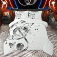 thumbnail image 1 of Homewish Cartoon Musical Note Bedding Comforter Set, Blossoms Flower Butterfly Twin Comforter Sets, Teens Kids Boys Girls Bedding Set, Luxury Bedroom Decor, 2-Piece, 1 of 8