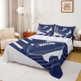 thumbnail image 1 of Homewish Cartoon Navy Rugby Queen Sheet Sets for Boys, American Flag Print Flat Sheet, Modern Football Sport Queen Fitted Sheet, Lightweight Room Decor, 4pcs, 1 of 7