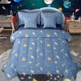 thumbnail image 1 of Homewish Cartoon Outer Space Bedding Comforter Set 7pcs, Astronaut Rocket Planet Queen Bedding Sets, Teens Kids Boys Girls Reversible Queen Sheet Sets, Luxury Bedroom Decor, 1 of 7