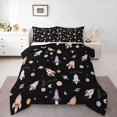 thumbnail image 1 of Homewish Cartoon Planet 3-Piece Full Size Comforter Sets For Children Teens,Universe Galaxy Bedding Comforter Set,Starry Sky Lightweight Bedding Sets,Luxury Bedroom Decor,Reversible, 1 of 8
