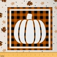 thumbnail image 1 of Homewish Cartoon Pumpkin Print 01 for Teens, Black Orange Buffalo Plaid Room Decor Fabric by the Yard, Autumn Maple Leaf Sewing Fabric, Luxury Bedroom Decor, 1 of 6