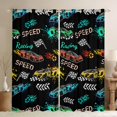 thumbnail image 1 of Homewish Cartoon Race Car Blackout Curtains Set of 2 (52x84 Each) for Teens, Automobile Sports Window Curtains, Checkered Flag Curtains and Drapes, Window Curtains Home Decor, 1 of 6