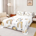 thumbnail image 1 of Homewish Cartoon Rainbow 4pcs Bed Sheets For Kids Boys Girls,Stars Print King Sheets,Dreamy Princess Super Cozy Sheet Set,Microfiber Bedroom Decor, 1 of 7