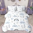 thumbnail image 1 of Homewish Cartoon Rainbow 7pcs Bedding Comforter Set For Kids Boys Girls,Blue White Queen Bedding Sets Super Cozy,Dreamy Princess Queen Sheet Sets,Microfiber Bedroom Decor,Reversible, 1 of 8