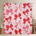 thumbnail image 1 of Homewish Cartoon Red Bowtie Girl Blackout Curtains Set of 2 (52x84 Each),Cute Bowknot Window Curtains,Dreamy Princess Curtains and Drapes,Microfiber Bedroom Decor, 1 of 6