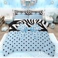 thumbnail image 1 of Homewish Cartoon Ribbon 3 Pieces Queen Comforter Set for Adults Female Men Women,Black Blue Ultra Soft Bedding Sets,Cute Polka Dots Bedding Comforter Set Breathable,Breathable Home Decor, 1 of 8