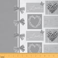 thumbnail image 1 of Homewish Cartoon Ribbon Bow 01 for Kids, Grey Dreamy Butterfly Room Decor Fabric by the Yard, Love Heart Sewing Fabric, Luxury Bedroom Decor, 1 of 6