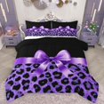 thumbnail image 1 of Homewish Cartoon Ribbon Bowknot 3-Piece Full Size Comforter Sets For Children Teens Girls,Abstract Cheetah Print Bedding Comforter Set,Dreamy Princess Lightweight Bedding Sets, 1 of 8