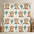 thumbnail image 1 of Homewish Cartoon Rustic Cow Blackout Curtains Set of 2 (52x84 Each), Green Cactus Botanical Window Curtains, Kawaii Love Heart Curtains and Drapes, Curtains and Drapes Room Decor, 1 of 5