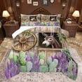 thumbnail image 1 of Homewish Cartoon Rustic Donkey Bedding Comforter Set for Kids, Western Green Cactus Twin Comforter Sets, Countryside Theme Bedding Set, Microfiber Bedroom Decor, 2pcs, 1 of 8