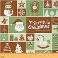 thumbnail image 1 of Homewish Cartoon Santa Claus Fabric by the Yard 2 Yards for Kids, Green Brown Buffalo Sewing Fabric, Merry Christmas Fabric for Sewing, Luxury Bedroom Decor, 1 of 6