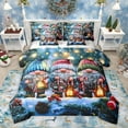 thumbnail image 1 of Homewish Cartoon Santa Claus Twin Bedding Sets 7-Piece for Child, Winter Christmas Bedding Comforter Set, Kawaii Gnome Reversible Sheet Sets, Microfiber Bedroom Decor, 1 of 8