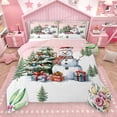 thumbnail image 1 of Homewish Cartoon Snowman 3-Piece Full Size Comforter Sets for Kids Children,Merry Christmas Tree Bedding Comforter Set,Happy Xmas Lightweight Bedding Sets,Lightweight Room Decor,Reversible, 1 of 8