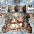 thumbnail image 1 of Homewish Cartoon Snowman Child Bedding Comforter Set, Merry Christmas King Bedding Sets, Rustic Farmhouse Reversible Bed Sheets, Breathable Home Decor, 1 of 7