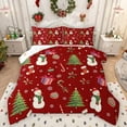 thumbnail image 1 of Homewish Cartoon Snowman Snowflakes Bedding Comforter Set 2pcs for Preppy Child Kids,Happy Xmas Gifts Twin Comforter Sets Microfiber,Merry Christmas Breathable Bedding Set,Super Cozy Room Decor, 1 of 8