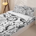 thumbnail image 1 of Homewish Cartoon Sports Zipper Twin Comforter Sets with Fitted Sheet and 2 Pillowcases, White Rugbt Football Zipper Bedding Set for Boys and Girls, Reversible, 4 Pieces, 1 of 6