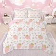 thumbnail image 1 of Homewish Cartoon Strawberry Teen Full Size Comforter Sets, Rustic Floral Flower Bedding Comforter Set, Kawaii Princess Ttyle Reversible Bedding Sets, Microfiber Bedroom Decor, 3pcs, 1 of 8