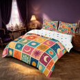 thumbnail image 1 of Homewish Cartoon Sun and Moon Duvet Cover Queen for Kids, Colorful Patchwork Queen Bedding, Polka Dots Reversible 3-Piece, 1 Duvet Cover and 2 Pillowcases, 1 of 6