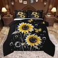 thumbnail image 1 of Homewish Cartoon Sunflower Teen Bedding Comforter Set, Dreamy Butterfly Animal Twin Comforter Sets, Rustic Plant Botanical Reversible Bedding Set, Super Cozy Room Decor, 2 Pieces, 1 of 8