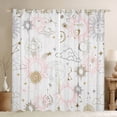 thumbnail image 1 of Homewish Cartoon Tribal Moon Black Out Curtains for Teens, Constellation Stars Sun Curtains Pack of 2 (42x63 Each), Hippie Bohemian Style Bedroom Curtains, Curtains and Drapes Decor, 1 of 6