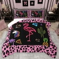 thumbnail image 1 of Homewish Cartoon Unicorn Flamingo Bedding Comforter Set,Chic Leopard Print Twin Comforter Sets,Tropical Botanical Cacrus Bedding Set For Girls Kids,Microfiber Bedroom Decor,2 Pieces, 1 of 8