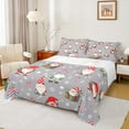 thumbnail image 1 of Homewish Cartoon Xmas Gnome Twin Sheet Sets,Merry Christmas Twin Fitted Sheet,Kawaii Christmas Snowflake Flat Sheet For Boys Kids,Super Cozy Room Decor,3pcs, 1 of 7
