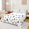 thumbnail image 1 of Homewish Cartoon Xmas Tree Twin Sheet Sets, Merry Christmas Twin Fitted Sheet, Teens Kids Boys Girls Flat Sheet, Breathable Home Decor, 3pcs, 1 of 7