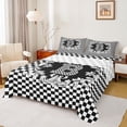thumbnail image 1 of Homewish Checkered Monogrammed B Twin Sheet Sets, Fashion Buffalo Twin Bedding, 3pcs, 1 of 7
