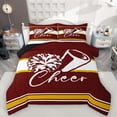 thumbnail image 1 of Homewish Cheer Team 2pcs Bedding Comforter Set For Teens Boys Girls,Girly Dreamy Dance Twin Comforter Sets,Geometric Stripes Breathable Bedding Set,Lightweight Room Decor,Reversible, 1 of 8