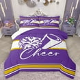 thumbnail image 1 of Homewish Cheer Team 3 Pieces Queen Comforter Set For Teens Boys Girls,Girly Dreamy Dance Ultra Soft Bedding Sets,Geometric Stripes Bedding Comforter Set,Lightweight Room Decor,Reversible, 1 of 8