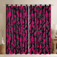 thumbnail image 1 of Homewish Cheetah Leopard Print Black Out Curtains, Rustic Farmhouse Curtains Pack of 2 (42x63 Each), Fashion Pink Grey Stripes Bedroom Curtains, Curtains and Drapes Decor, 1 of 7