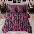 thumbnail image 1 of Homewish Cheetah Leopard Print Twin Bedding Set for Kid, Rustic Branches Plant Sheet Set, 7pcs, 1 of 8