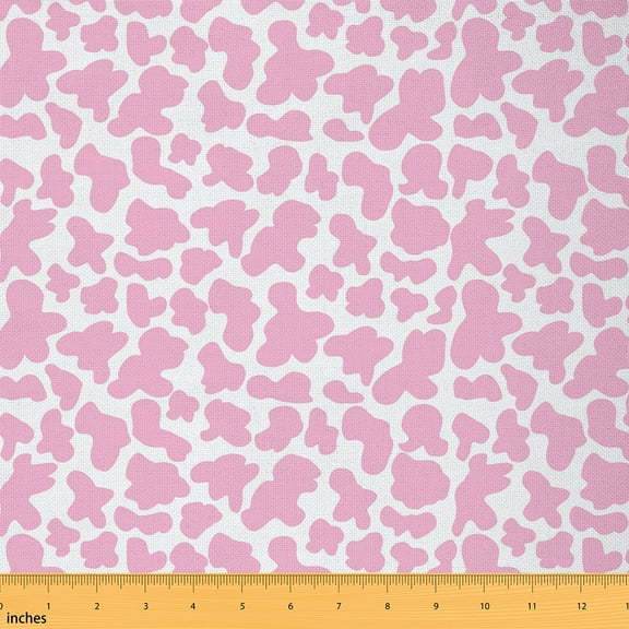 Homewish Cheetah Pattern Fabric by the Yard 1 Yard,Leopard Print Home Decor Fabric by the Yard,Light White Sewing Fabric For Boys Kids,Breathable Home Decor