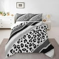 thumbnail image 1 of Homewish Cheetah Print 2pcs Bedding Comforter Set for Boys Girls,Animal Print Twin Comforter Sets,Bling Glitter Stripes Breathable Bedding Set,Super Cozy Room Decor, 1 of 8