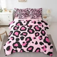 thumbnail image 1 of Homewish Cheetah Print 7-Piece Bedding Comforter Set for Female Men,Black Pink King Bedding Sets,Jungle Animal Ultra Soft Bed Sheets,Ultra Soft Home Decor,Reversible, 1 of 8