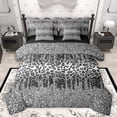 thumbnail image 1 of Homewish Cheetah Print 7-Piece Full Comforter Set for Adults, Glitter Gradient Design, 1 of 8
