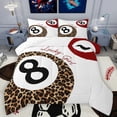 thumbnail image 1 of Homewish Cheetah Print Billiards Bedding Comforter Set,Black Eight Twin Comforter Sets,Chic Leopard Pattern Bedding Set For Girls Boys,Microfiber Bedroom Decor Reversible,2-Piece, 1 of 8