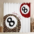 thumbnail image 1 of Homewish Cheetah Print Billiards Black Out Curtains,Black Eight Curtains Pack of 2 (42x63 Each),Chic Leopard Pattern Bedroom Curtains For Girls Boys,Microfiber Bedroom Decor, 1 of 6