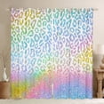 thumbnail image 1 of Homewish Cheetah Print Curtains Pack of 2 (42x84 Each) for Kids Children Teens,Dreamy Princess Curtains Blackout,Gradient Bling Glitter Bedroom Curtains,Breathable Home Decor, 1 of 6