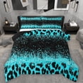 thumbnail image 1 of Homewish Cheetah Print Girl Boy 2pcs Bedding Comforter Set,Black Blue Twin Comforter Sets,Bling Glitter Breathable Bedding Set,Microfiber Bedroom Decor,Reversible, 1 of 8