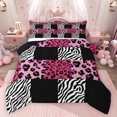 thumbnail image 1 of Homewish Cheetah Zebra Print Full Size Comforter Sets 3-Piece for Teens Female Men,Retro Vintage Aesthetic Bedding Comforter Set,Abstract Geometric Plaid Lightweight Bedding Sets, 1 of 8