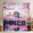 thumbnail image 1 of Homewish Cherry Blossom Curtains Pack of 2 (42x84 Each),Japanese Theme Curtains Blackout,Pink Sakura Bedroom Curtains For Girls Kids,Breathable Home Decor, 1 of 6