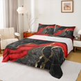 thumbnail image 1 of Homewish Chic Abstarct Ombre Bed Sheets, Black Red Fashion Marble King Sheets, Teens Kids Adult Men Women Sheet Set, Super Cozy Room Decor, 4-Piece, 1 of 7